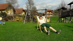Jakob nach getaner Arbeit